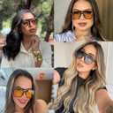 PORADAY Retro Aviator Sunglasses for Women Men Trendy Classic 70s Square Frame Sun Glasses Vintage Aviators Shades (Leopard/G15)
