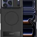 Magnetic for iPhone 17 Pro Max Case with Stand[Compatible with MagSafe] Slim Invisible Kickstand, Protective Anti-Fingerprint Phone Cove 6.9", Black