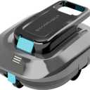 STARRYBOT Cordless Robotic Pool Cleaner with Dual high-Efficiency Motors Delivers Strong Suction, Smart Self-Parking,Smart LED Indicator,Pool Vacuum for Above-Ground Flat Pool up to 900 Sq.ft(BG02)