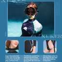 XUKER Women Men Wetsuit 2mm 3mm, Neoprene Wet Suits Front/Back Zip in Cold Water Full Body Dive Suit for Water Sports (Black, M)