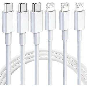 iPhone Charger Cord [Apple MFi Certified] USB C to Lightning Cable 3Pack 10 FT Type C Power Delivery Fast Charging Cable Compatible with iPhone 14 13 12 11 Pro Max XS Max XR X 8 iPad,White