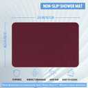 Hargiis Non-Slip Bathtub Mat, Anti Slip Shower Mat, Fast Drying Bathtub Mats, Foot Scrubber Mat, Anti Slip Mat for Tub, Floor, Bathroom, Kitchen, Home, Hotel (Wine Red 24"16")