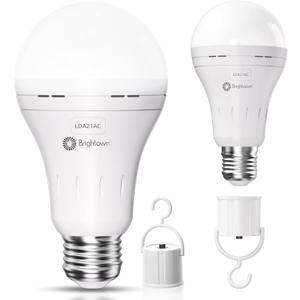 Brightown Rechargeable Emergency Light Bulbs (White, 60LED)