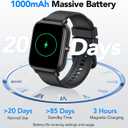 Smart Watch for Men Women (Answer/Make Calls),1.83" HD Touchscreen Fitness Tracker, 480Hrs Playtime,112+ Sports Modes,Fitness & Sleep Tracker,Health,Fitness Watch for Android/iOS,IP68 Waterproof,Black