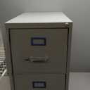 Lorell 2-Drawer Vertical File with Lock, 15 by 25 by 28-3/8-Inch, Light Gray