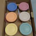 Elk and Friends 4oz Borosilicate Glass Baby Food Storage Jars with Silicone Lid | Strong Glass | Set of 6 | Microwave, Oven & Dishwasher Safe | Infant and Babies (Blush/Ivory/Peach/Gray/Sage/Misty Blue (6-pk))