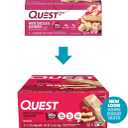 Quest Nutrition White Chocolate Raspberry Protein Bars, 20g Protein, 1g Sugar, 5g Net Carb, High Fiber, Gluten Free, Keto Friendly, 12 Count