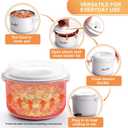 Aotto Electric Lunch Box, 32 oz Portable Food Warmer Heater, Lunch Warmer Portable for Work/Office/Car/Travel 12V/24V/110V 3-in-1, Warming Soup & Meal, Spill-Free, Men & Women's Gifts, White