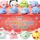 Mr. Pen- Pastel Animal Squishy Toys, 12 Pack, Washable Twistable Stretchy Squishies, Soft Stress Relief Sensory Toys for Squeezing,, Party Favors & Classroom Rewards