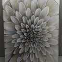 Floral Wall Art in Neutral White Color Modern Abstract Canvas Painting Large Home Decor Framed Boho Artwork Dahlia Flower Picture for Living Room Bathroom Bedroom Home Office