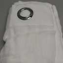 NICETOWN White Sheer Linen Curtains for Living Room 84 inch Length 2 Panels Set, Grommet Semi Sheer Privacy with Light Filtering Flax Window Treatments for Bedroom, W52 x L84