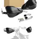 JFG RACING Dirt Bike Handguards,Universal 7/8" and 1 1/8" Brush Handlebar Motorcycle Hand Guards for Dirtbike Snowmobile Enduro Motocross Supermoto Scooter ATV Off Road Accessories - Black