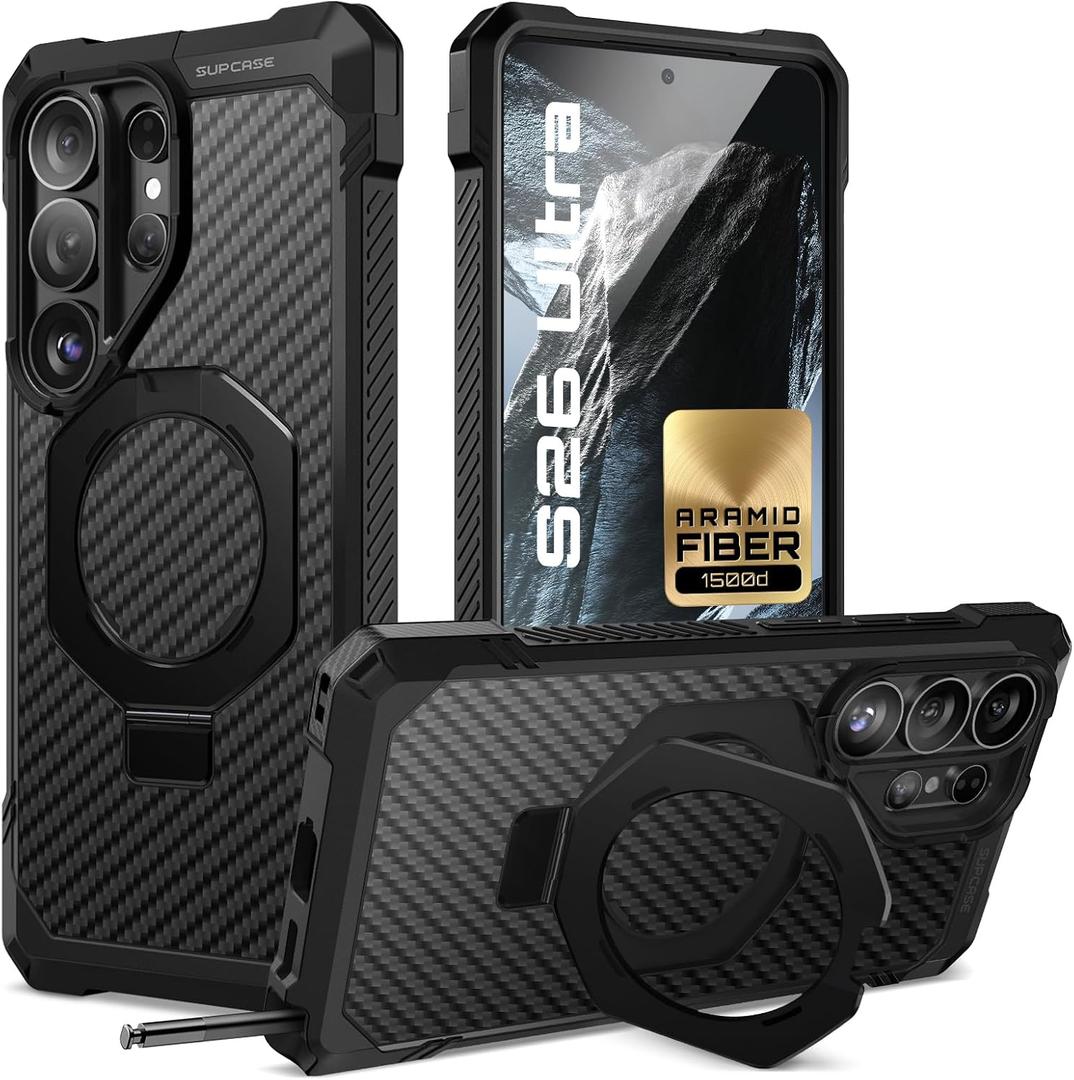 SUPCASE for Samsung Galaxy S26 Ultra Case with Kickstand (Unicorn Beetle Grip), [Wireless Charge Compatible] [Military-Grade Protection] Heavy-Duty Magnetic Phone Case for S26 Ultra 6.9 Inch, Aramid