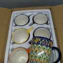 vancasso SIMI 16 oz Large Coffee Mugs Set of 6 Bohemian Ceramic Cups with Handle, Perfect for Latte, Tea, Hot Chocolate, Dishwasher & Microwave Safe Ideal Gift