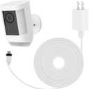 ALERTCAM Power Adapter for Spotlight Cam Plus/Pro (Battery), with 25Ft/7.5m Flat Weatherproof Outdoor Cable Continuously Power Your Camera - White