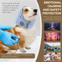 Dog Ear Muffs Dog Head Ear Warp Noise Protection (S-Head Circle(9.8"~14.9"), Blue)