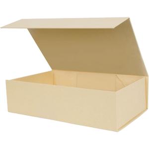 Aimyoo Striped Brown Collapsible Gift Box with Magnetic Closure Lids 10.5x7x3 in, Medium Bridesmaid Groomsman Proposal Boxes, Rectangle Present Box for Graduation Birthday Storage (1 Pack)