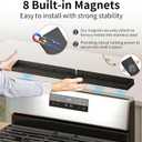 Magnetic Stove Top Shelf, 30 Inch Magnetic Silicone Kitchen Spice Rack for Back of Stove, Over the Stove Top Kitchen Organization, Oven Shelf, Seasoning Organizers, Easy to Clean, Black