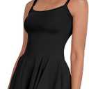 ECOWISH Women's Tennis Dress with Shorts Pockets, Summer Sleeveless Pleated Mini Athletic Golf Workout Sports Skort, Size M