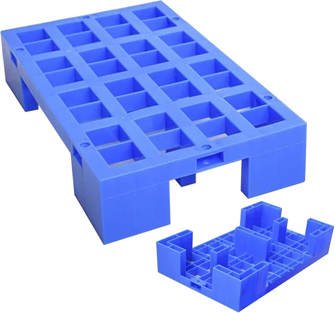 Plastic Pallets for Warehouses, Paint Holder Tray, HDPE Material, Pallets for Raising Items, Grid Design to Prevent Water Accumulation(30x60x10CM/12x24x4IN)