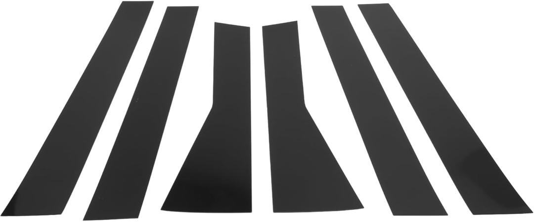 Door Pillar Window Trim - Car Front Rear Left Right Side Anti Scratch Sticker - for Subaru Forester 2019-2023 Plastic Black - 6 Pcs