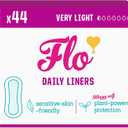 Flo - Daily Liners (44 Pack) - Organic Bamboo Panty Liners for Women - Very Light Flow - Wrapped, Ultra-Thin - Absorbent, Soft & Breathable - Fragrance Free - Vegan & Cruelty Free