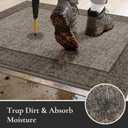 Dirt Trapper Door Mat 32"x 48", Non Slip Washable Doormat,Taupe | Stain Resistant and Absorbent Welcome Mat, Floor Mats,Low Profile Entrance Dog Door Mats for Front Back Door