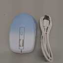 PEIOUS Wireless Mouse Jiggler - LED Wireless Mice with Build-in Mouse Mover, Rechargeable Moving Mouse for Laptop with Undetectable Random Movement Keeps Computers Awake - Blue to White