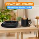 Coffee Mug Warmer - Fastest Heating & Highest Temperature, Coffee Cup Warmer for Desk Auto Shut Off, 4 Temp Settings & 1-12H Timer, Smart Electric Beverage Warmer for Coffee, Tea (Black)