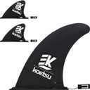 Set of 3 Paddle Board Fin Replacement, Surfboard Fins for Water Sports (Black)