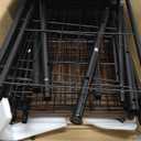 SUOERNUO Shoe Rack 5 Tier Shoe Storage Organizer Metal Mesh Shelves with MDF Top Board for Entryway, Hallway, Closet,BedroomLiving Room (Black/Rustic Brown, Large 5 Tier)