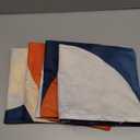 Boho Blue Orange Brown Gold Pillow Covers 18x18 Set of 4, Abstract Modern Terracotta Circles Decorative Pillow Covers for Bedroom Living Room, Textured Modern Home Decor, Boho Textured Room Decor