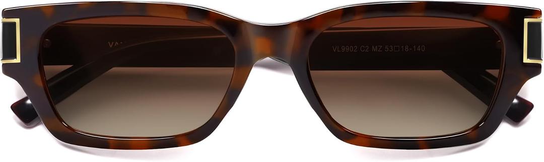 VANLINKER 2026 Polarized Trendy Small Square Cat Eye Sunglasses for Women Retro Rave Rectangle Shades VL9902