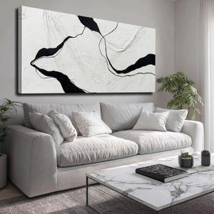 MLART99 Abstract Oil Painting Wall Art Modern Decor Living Room 24x48 Inch