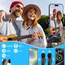 Vlogging Kit for iPhone/Android, 63 Auto Face Tracking Tripod for iPhone with Light, Wireless Microphones, Remote Control for TikTok, YouTube Starter Kit for Content Creator