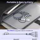 Dual Type-C 4 in 2 USB A/C Multi Charging Cable, Charging Cords for Multiple Devices with Dual Type-C/IP/Micro USB Cable, Multiple Phone Charger Cord for iPhone17-11/Android/Travel/Car/Home- 2Pcs 5FT