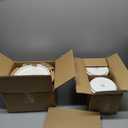 Sweejar Porcelain Dinnerware Sets for 4, 12 Pieces Ceramic Plates and Bowls Set, Classic Modern Simple Kitchen Dinner Dining Ware Set, Dishwasher and Microwave Safe Dishes Sets(Pure White)