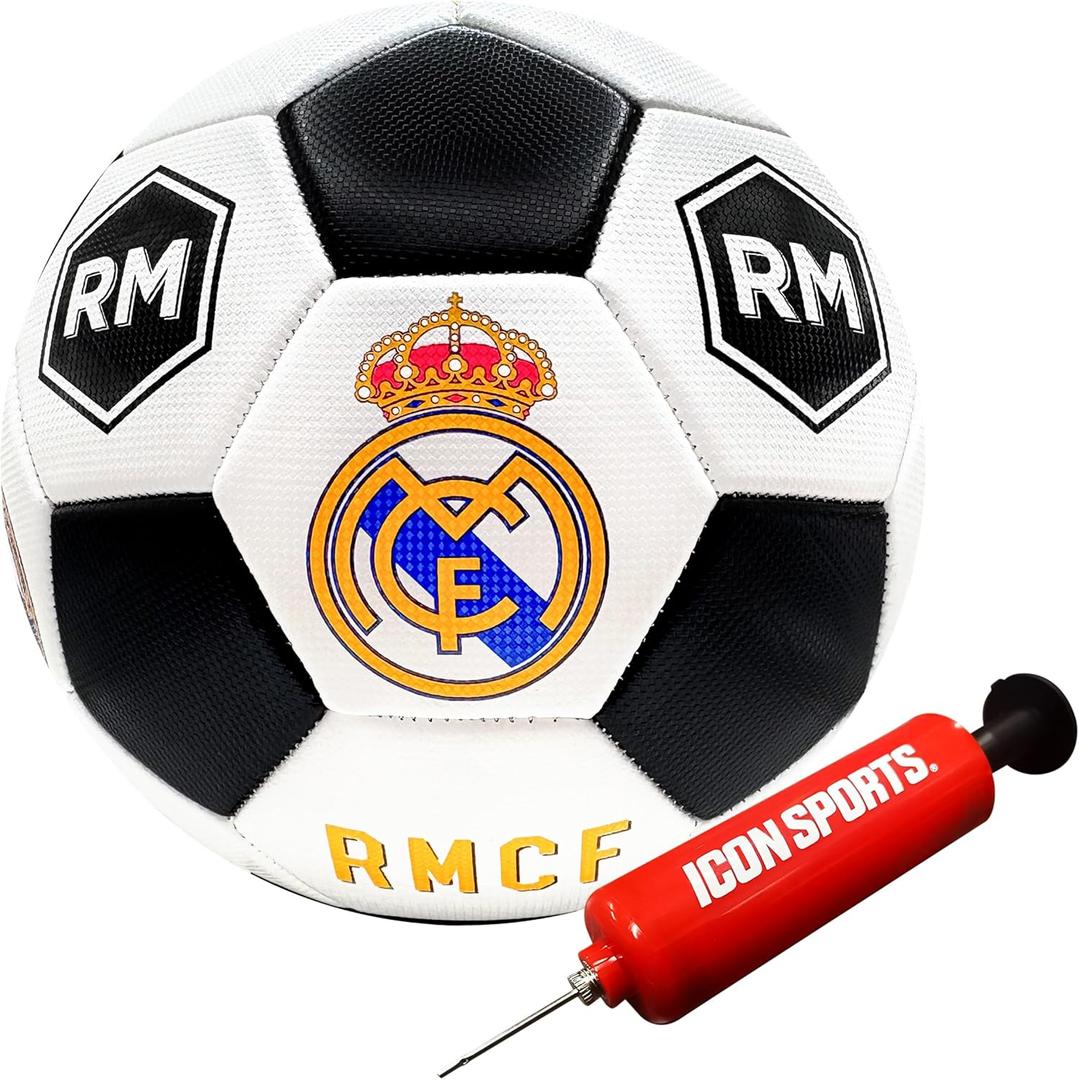 Icon Sports Officially Licensed Real Madrid CF Soccer Ball (5, RM51BLT-White)