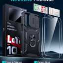 LeYi for Galaxy A17/A16-5G Phone Case: Galaxy A17 5G Screen Protector [2 Packs] with Camera Cover, Military-Grade Heavy Duty Protection Cell Android Basic para Samsung A 16 5G Phone Case, Black