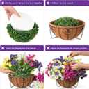 Artificial Faux Hanging Flowers Plants Baskets for Outdoors, Fake Silk Morning Glory in Planter UV Resistant Realistic Artificial Flower for Outside Porch Patio Balcony Garden Yard Home Decor (12 Bundles, B 4 Mixed)