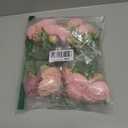 Geosar 8 Bundles Artificial Peonies Flowers Fake Silk Peony Bouquet Faux Peonies Flowers Bulk for Decoration Vase Floral Arrangements Wedding Party Table (Russet Red,Light Pink)