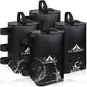 ILLUMINEW 4 Pack Canopy Water Weight Bag, 88 LBSWater Tent Weights Set of 4 Leg Weights for Gazebo, Pop Up Canopy, Canopies, Tent (Black 10L)