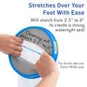 TKWC INC 100% Waterproof Leg Cast Cover for Shower  Reusable Watertight Foot Protector with Anti-Slip Bottom  Comfortable, Easy to Use