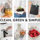 SUPERSCANDI 6 Pack Swedish Dishcloths for Kitchen - 100% Biodegradable & Compostable Reusable Paper Towels Washable, Food-Safe & Without Plastic - Dish Rags Suitable for Any Surface, Black