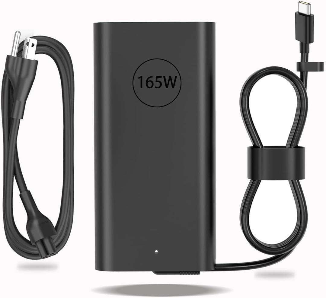 165W GAN USB C Adapter Compatible with Dell Precision 5690 5680 Dell Pro Max 16/18MB16250/MA16250/MB18250  Latitude 7450/7650Inspiron 7640 HA165PM210 LA165PM210 Gaming Laptop Charger 28V 5.89A