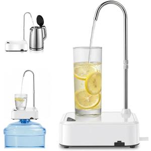 Desktop Water Dispenser Pump for 5 Gallon Bottle, Electric Bedside Water Dispenser, Portable One-Button Countertop Water Pump for Home Office Camping