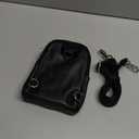 Black Genuine Leather Fanny Packs for Women, befen Small Leather Crossbody Sling Bags, Mini Backpack Purse Fanny Pack Belt Bag Fashionable for Women Adult Walking