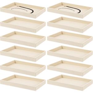 Yolev Jewelry Organizer Tray Stackable Velvet Jewelry Trays,Drawer Inserts Earring Organizer Adjustable Velvet Box Tray Earring Necklace Storage Ring Bracelet Display Case