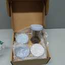 KeaBabies 4pk 8oz Glass Baby Food Containers with Lids - Leak-Proof, Microwavable Small Glass Jars, Baby Purees & Toddler Snack Storage Containers, BPA-Free, Dishwasher & Freezer Safe (Slate)