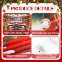 ROCKY&CHAO Christmas Garage Door Decorations 6x13ft Santa Red Truck Garage Door Cover, Garage Door Banner Garage Door Backdrop for Christmas New Year Party